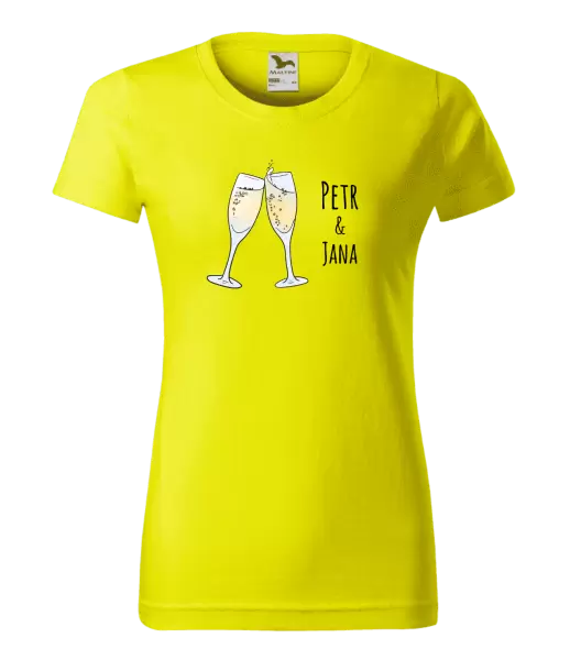 Dámské tričko Skleničky se jmény