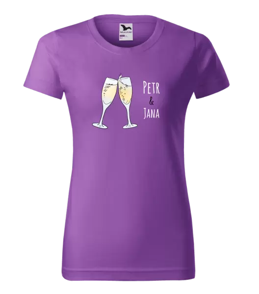 Dámské tričko Skleničky se jmény
