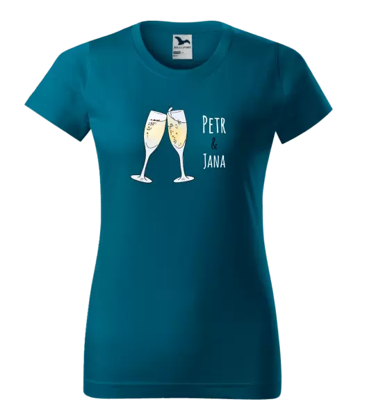 Dámské tričko Skleničky se jmény