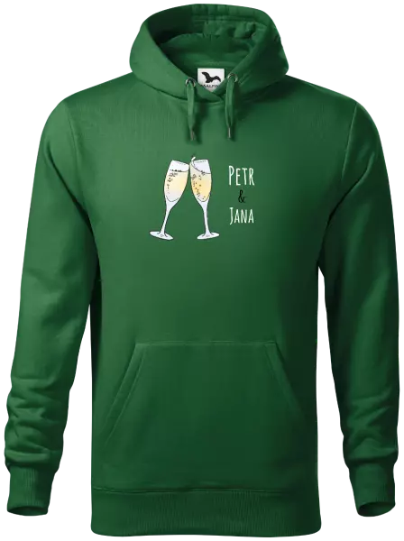 Pánská mikina Skleničky se jmény