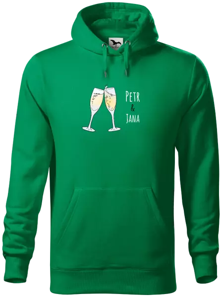 Pánská mikina Skleničky se jmény