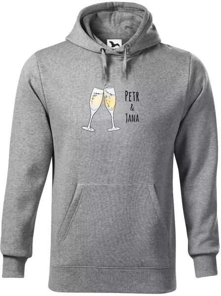 Pánská mikina Skleničky se jmény