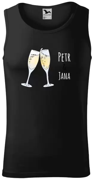 Pánské tílko Skleničky se jmény