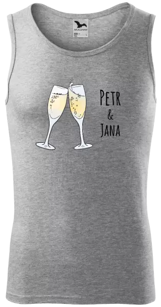 Pánské tílko Skleničky se jmény