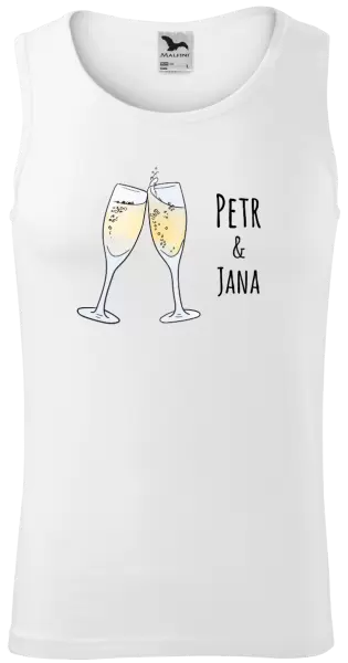 Pánské tílko Skleničky se jmény