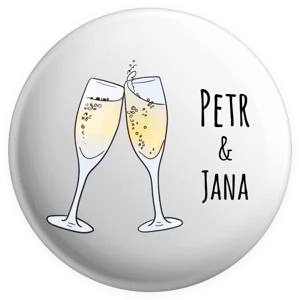 Placka Skleničky se jmény