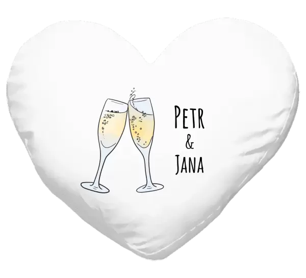 Polštář Skleničky se jmény