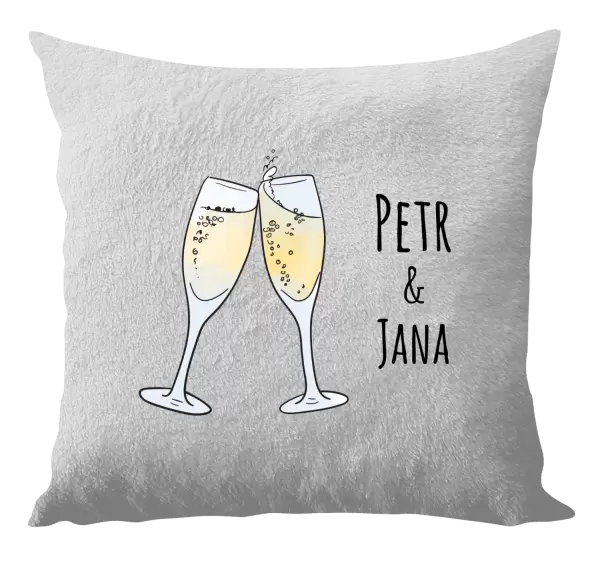 Polštář Skleničky se jmény