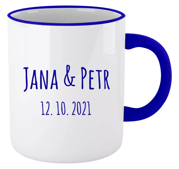 Hrnek Jména a datum písmo 1