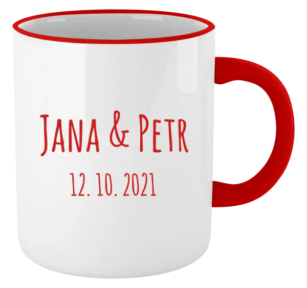 Hrnek Jména a datum písmo 1