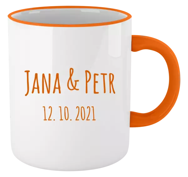 Hrnek Jména a datum písmo 1
