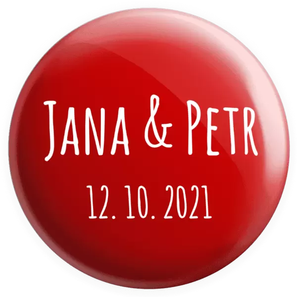 Placka Jména a datum písmo 1