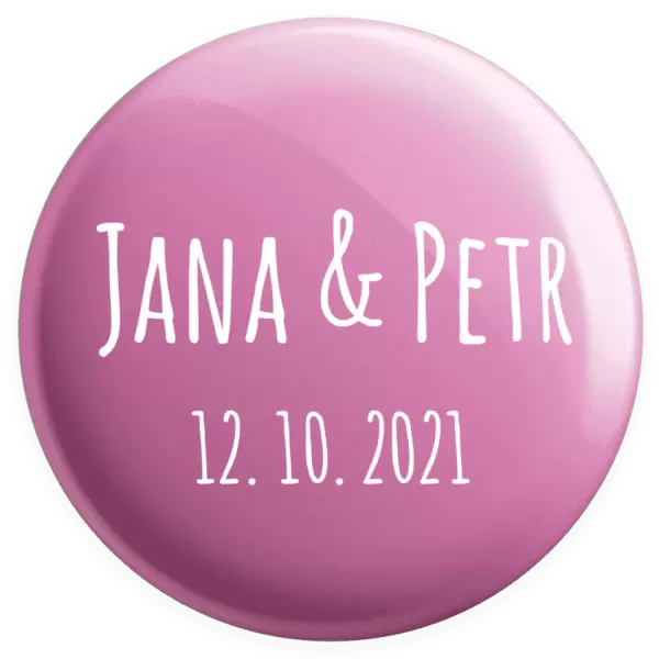 Placka Jména a datum písmo 1