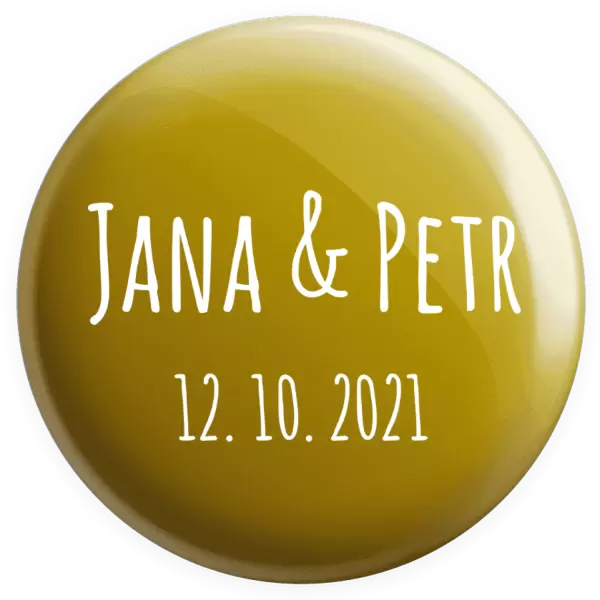 Placka Jména a datum písmo 1