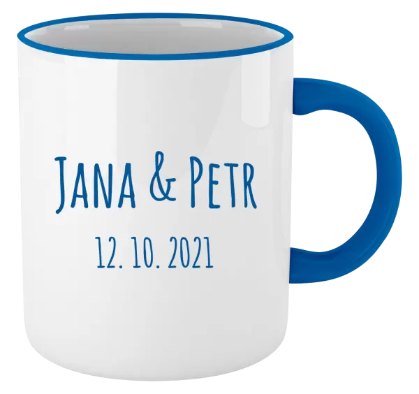 Hrnek Jména a datum písmo 1