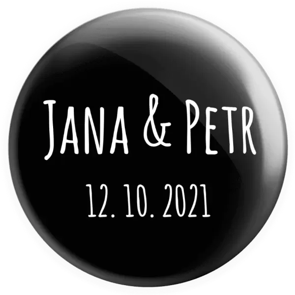 Placka Jména a datum písmo 1