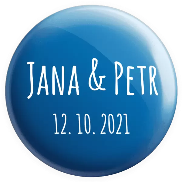 Placka Jména a datum písmo 1