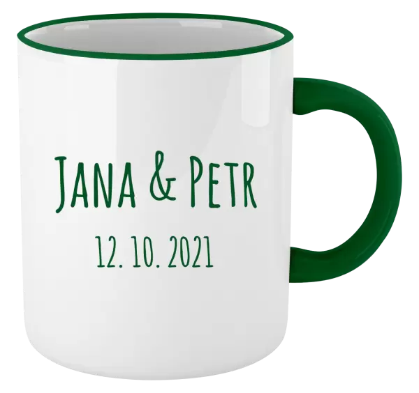 Hrnek Jména a datum písmo 1