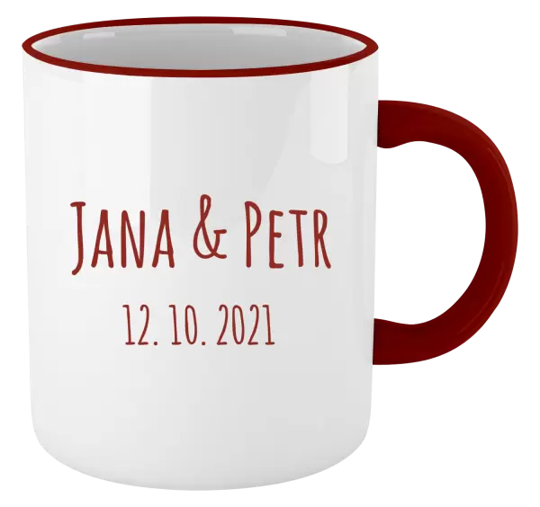Hrnek Jména a datum písmo 1