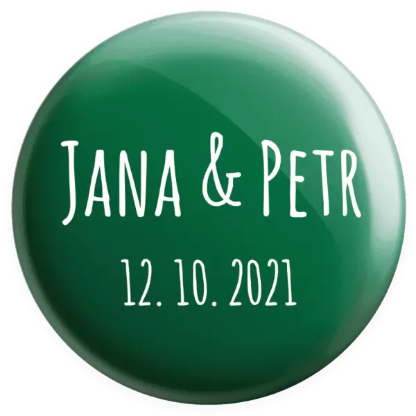 Placka Jména a datum písmo 1