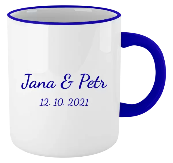 Hrnek Jména a datum písmo 2