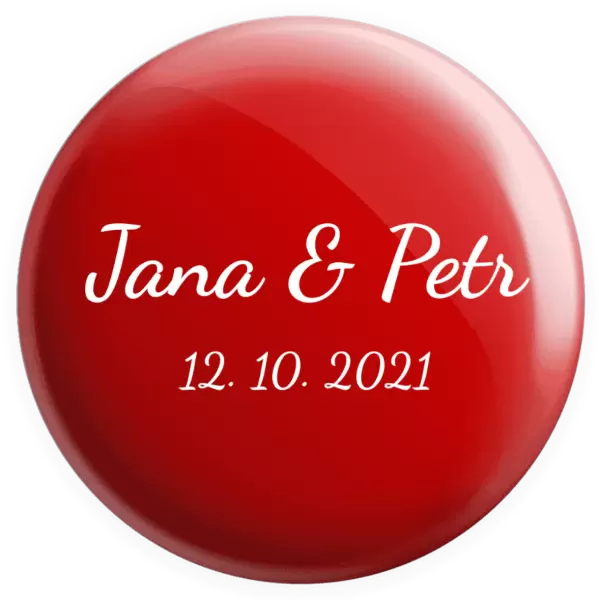 Placka Jména a datum písmo 2