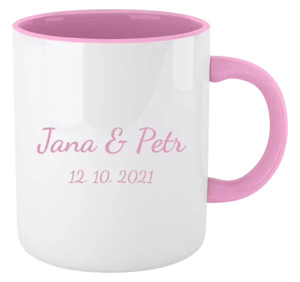 Hrnek Jména a datum písmo 2