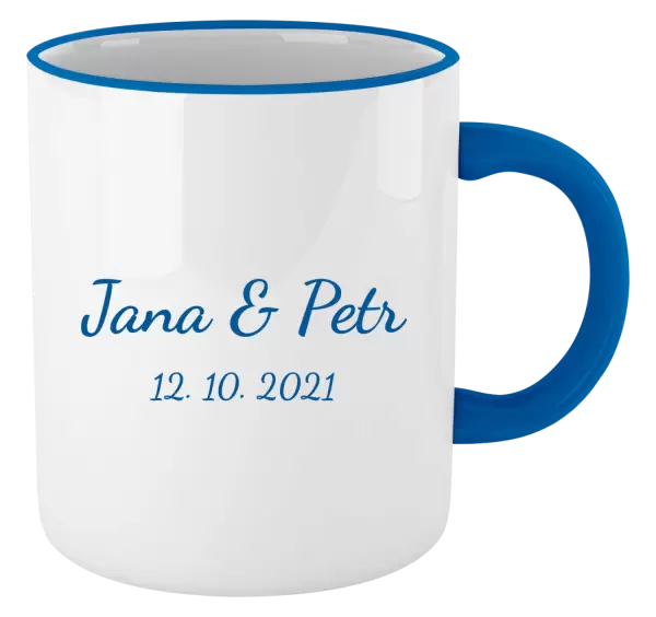 Hrnek Jména a datum písmo 2