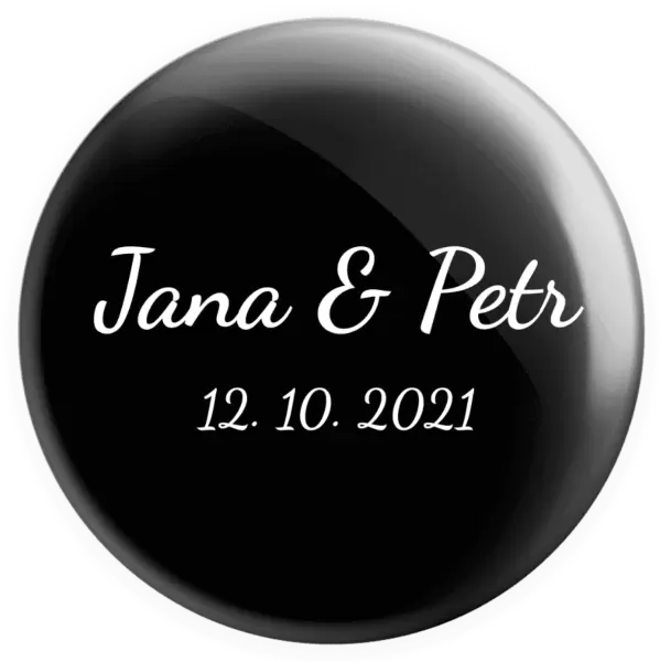 Placka Jména a datum písmo 2