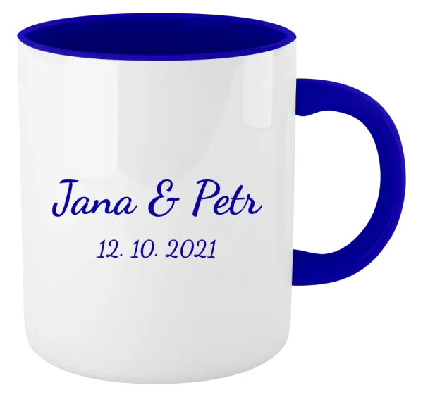 Hrnek Jména a datum písmo 2