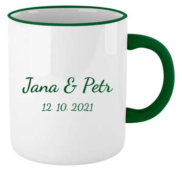 Hrnek Jména a datum písmo 2