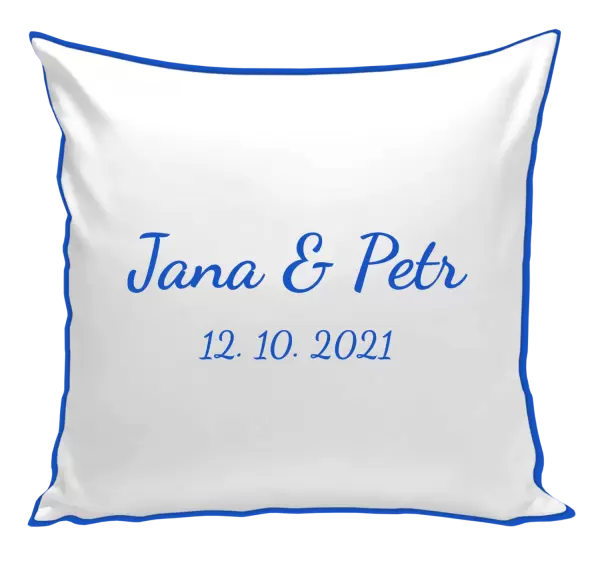 Polštář Jména a datum písmo 2