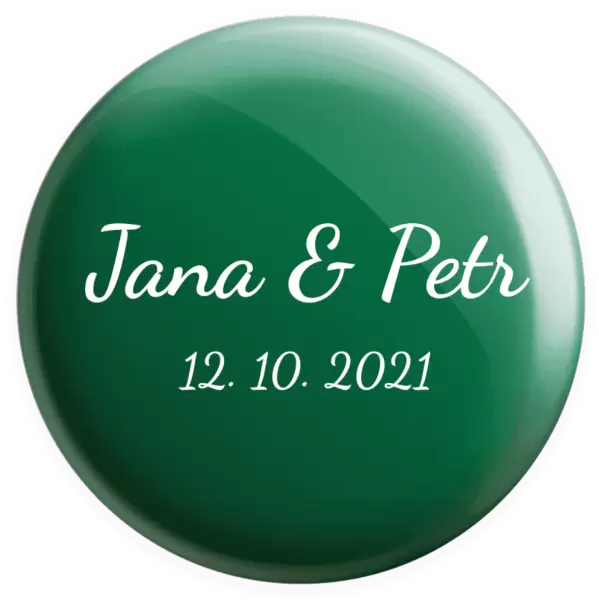 Placka Jména a datum písmo 2