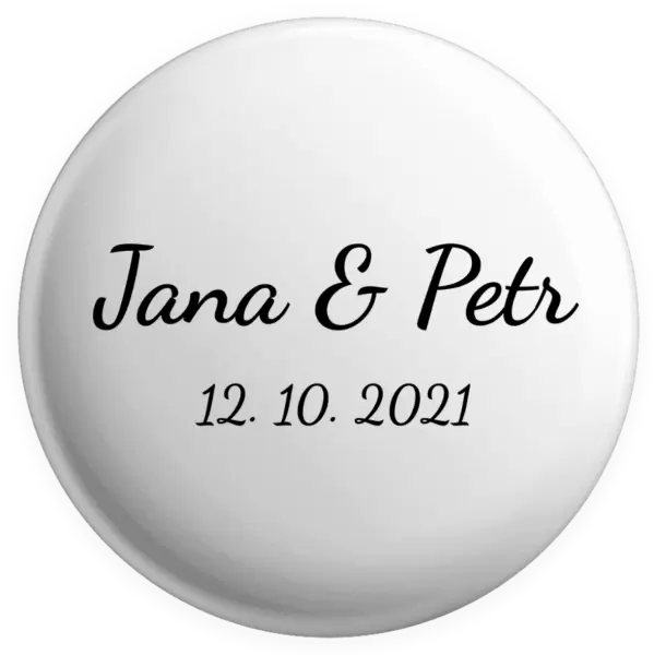 Placka Jména a datum písmo 2