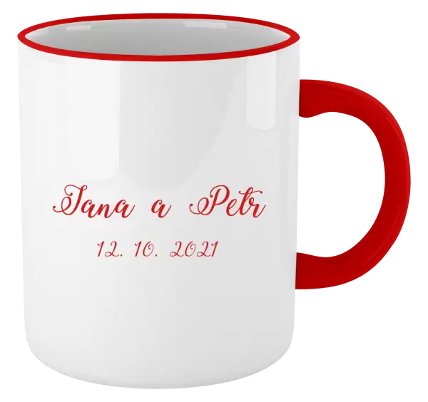 Hrnek Jména a datum písmo 3