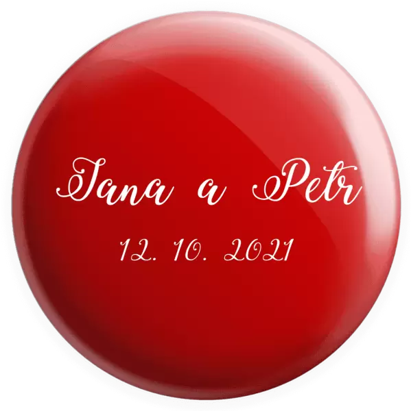 Placka Jména a datum písmo 3