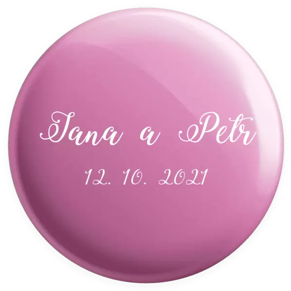 Placka Jména a datum písmo 3