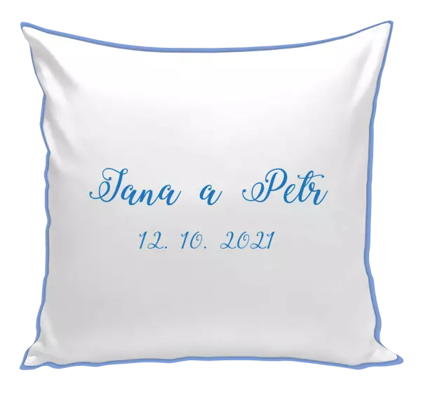 Polštář Jména a datum písmo 3