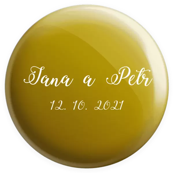 Placka Jména a datum písmo 3