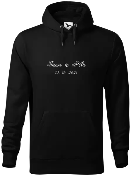 Pánská mikina Jména a datum písmo 3