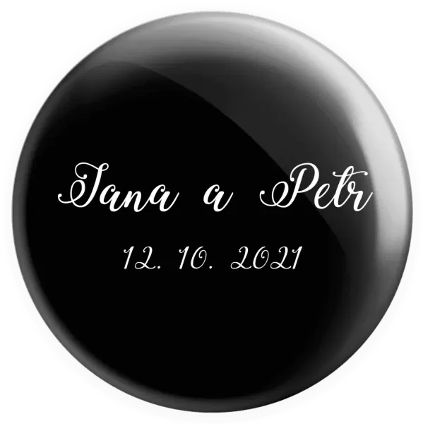 Placka Jména a datum písmo 3