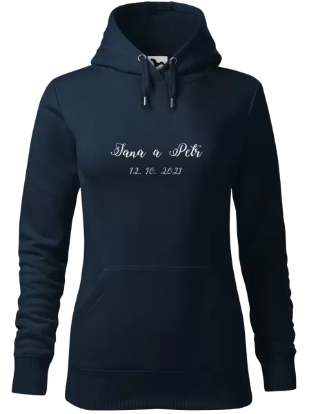 Dámská mikina Jména a datum písmo 3