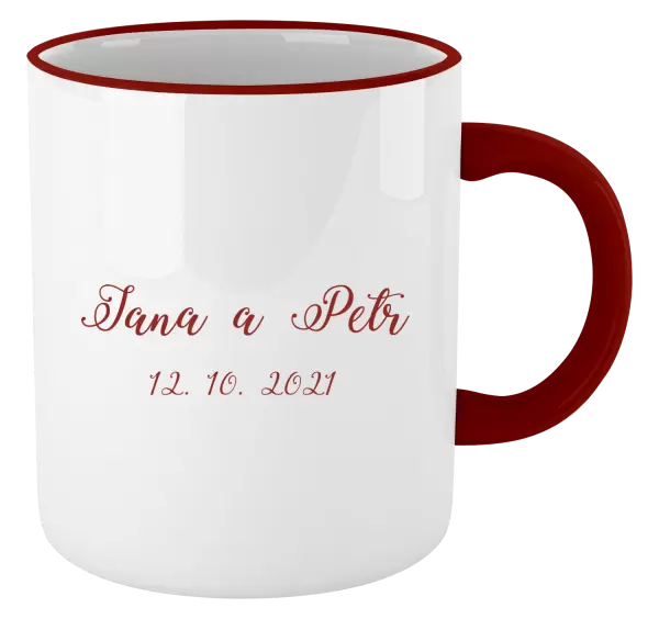 Hrnek Jména a datum písmo 3