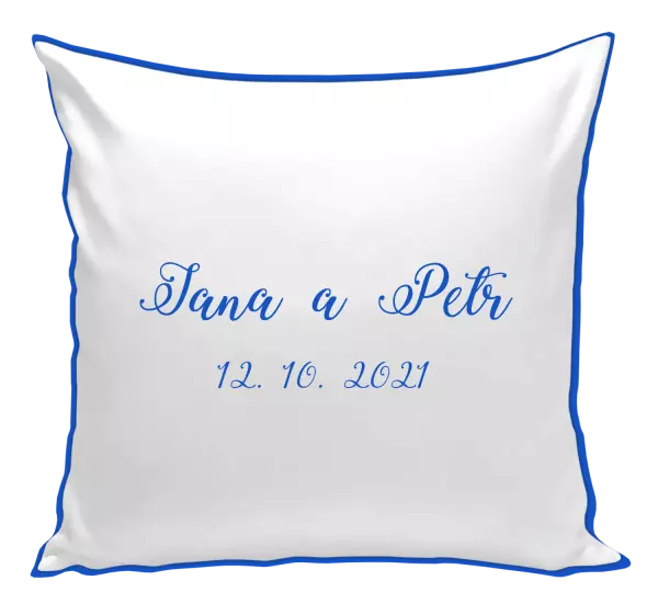 Polštář Jména a datum písmo 3