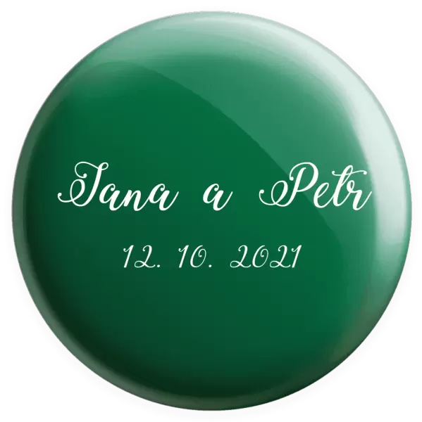 Placka Jména a datum písmo 3