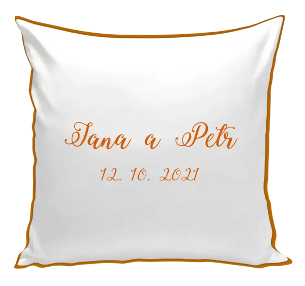 Polštář Jména a datum písmo 3