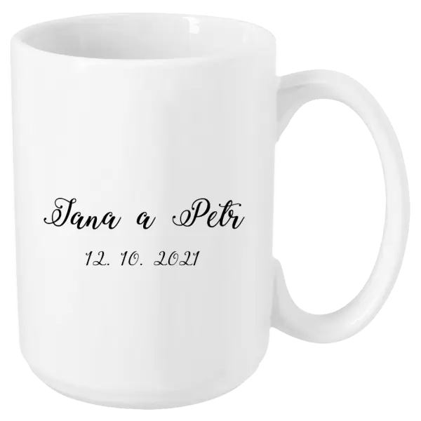 Hrnek Jména a datum písmo 3