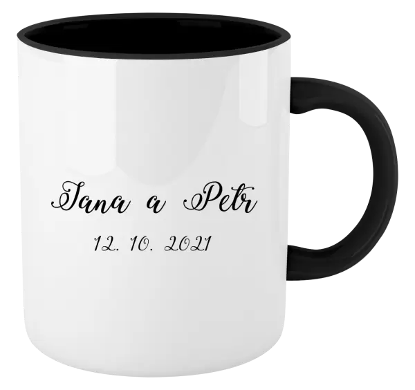 Hrnek Jména a datum písmo 3