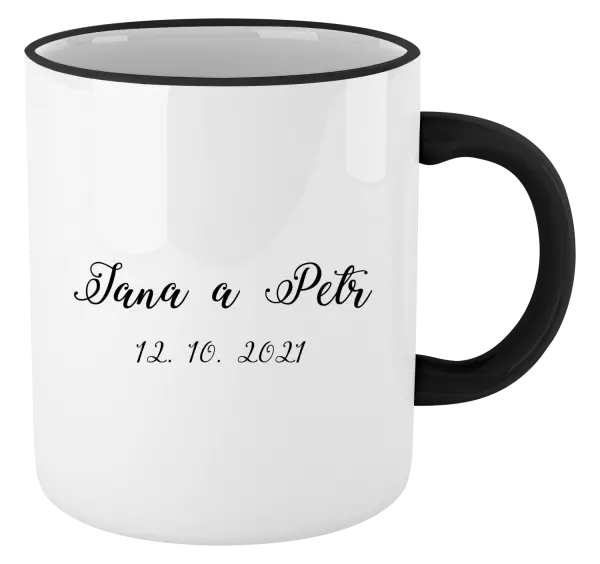 Hrnek Jména a datum písmo 3