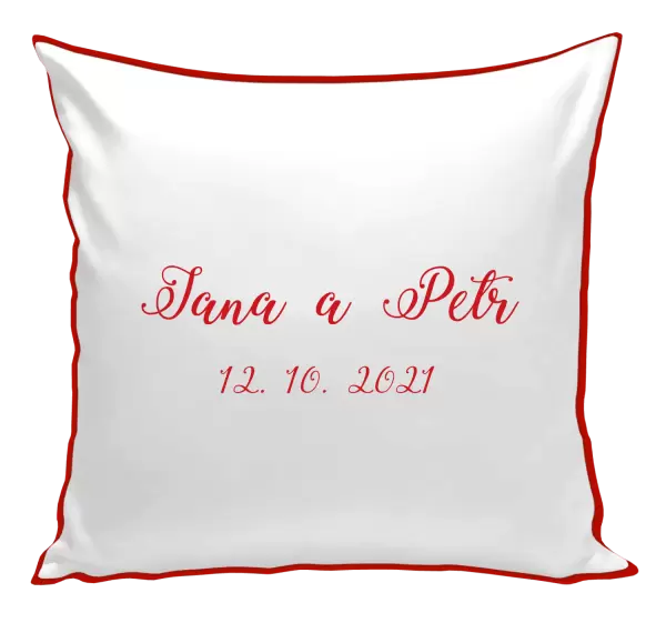 Polštář Jména a datum písmo 3